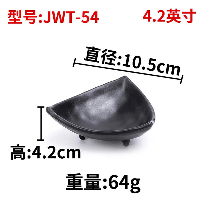 1PC Black Melamine Sauce Dishes Kitchen Tableware Japanese Cuisine