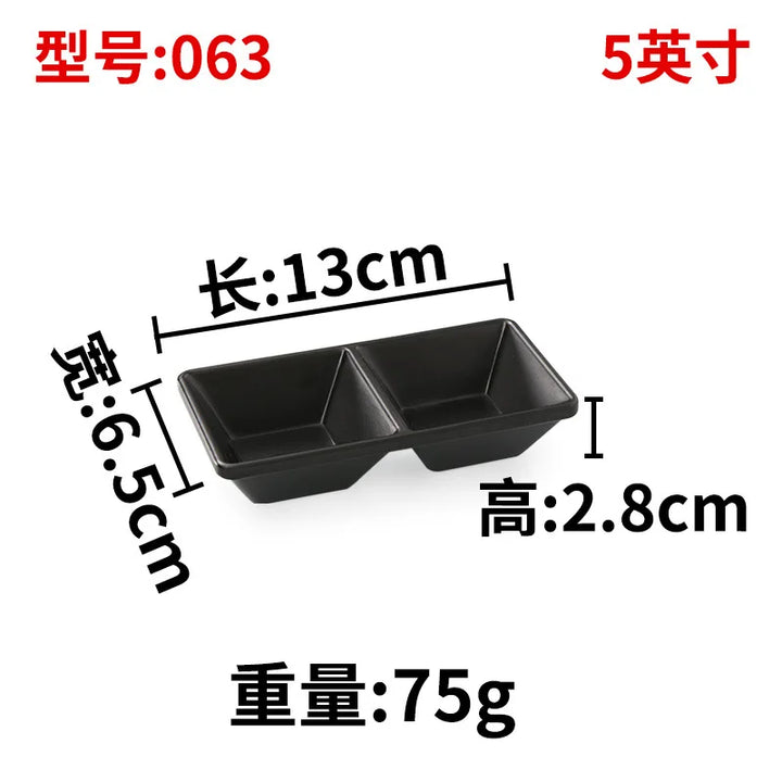 1PC Black Melamine Sauce Dishes Kitchen Tableware Japanese Cuisine
