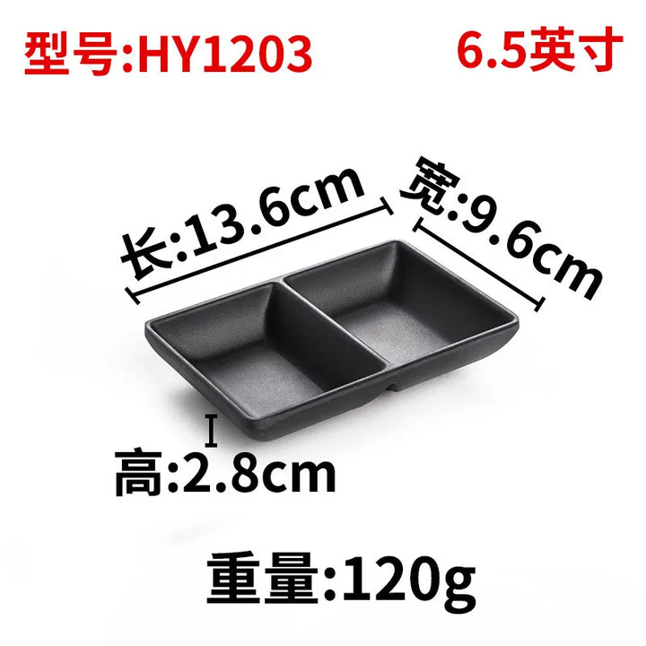 1PC Black Melamine Sauce Dishes Kitchen Tableware Japanese Cuisine