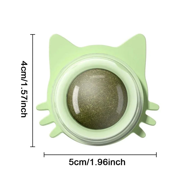 Cat Grass Pet Toy Improve Appetite Spinning Toy Ball Natural Mint Promote Digestion