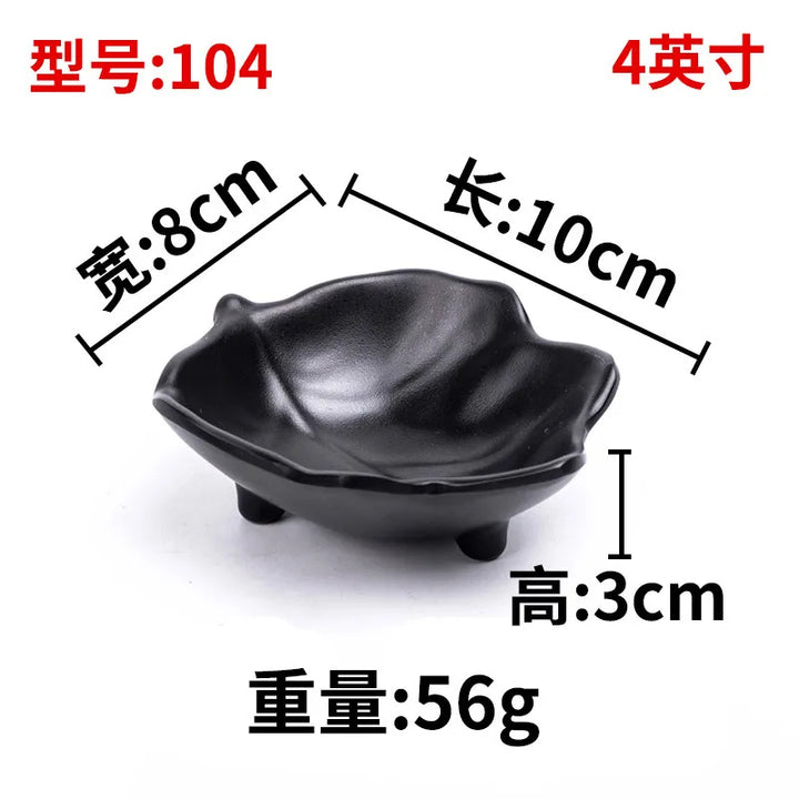 1PC Black Melamine Sauce Dishes Kitchen Tableware Japanese Cuisine