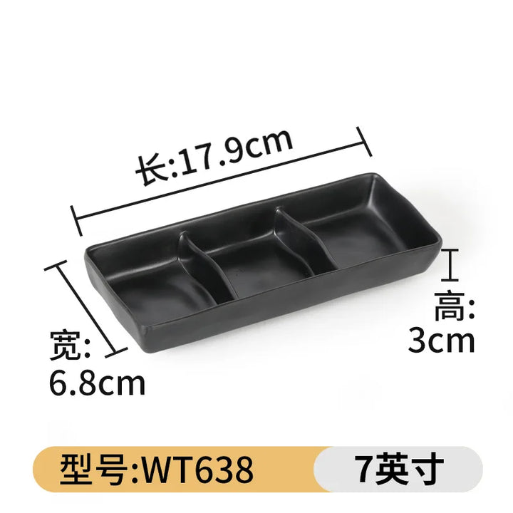 1PC Black Melamine Sauce Dishes Kitchen Tableware Japanese Cuisine