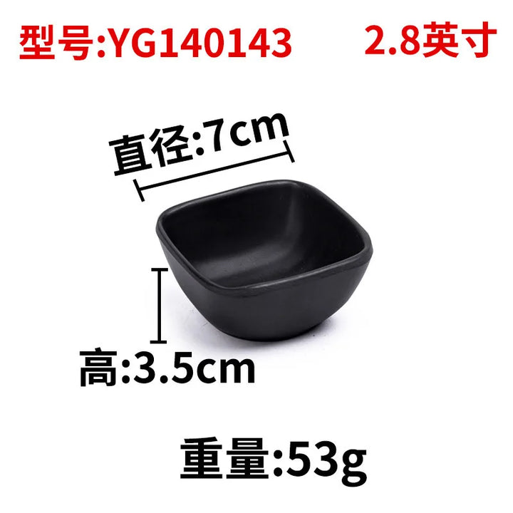 1PC Black Melamine Sauce Dishes Kitchen Tableware Japanese Cuisine