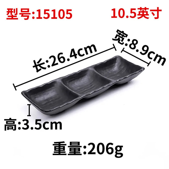 1PC Black Melamine Sauce Dishes Kitchen Tableware Japanese Cuisine