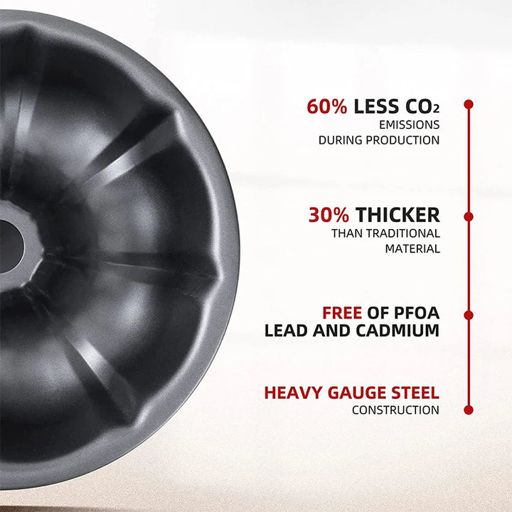 EliteBake Premium Bundt Pan Carbon Steel