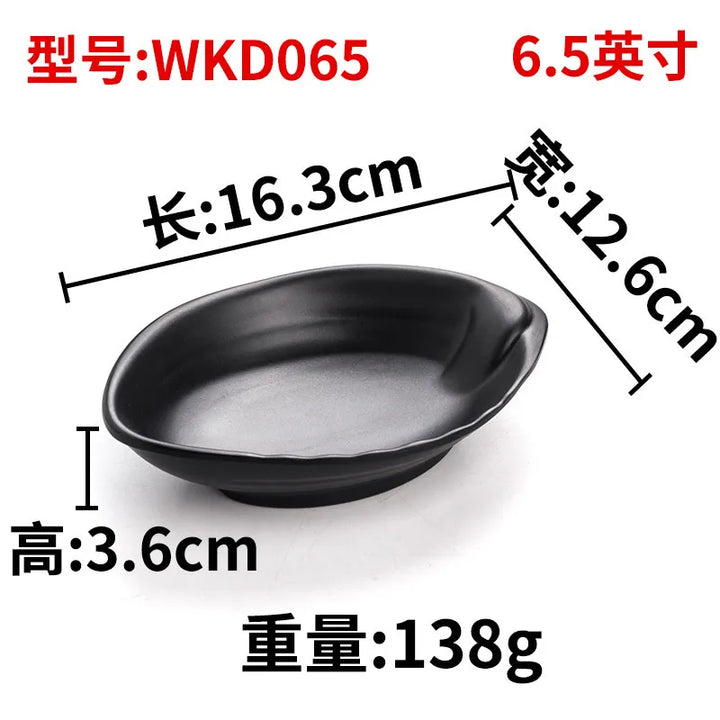 1PC Black Melamine Sauce Dishes Kitchen Tableware Japanese Cuisine